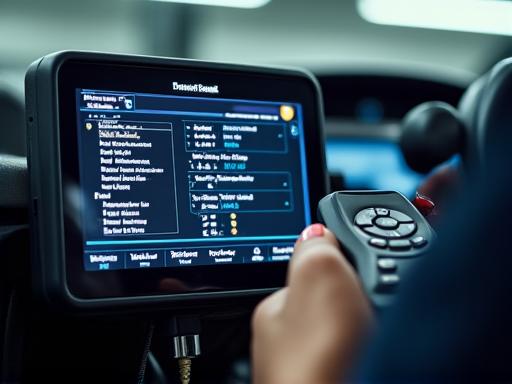 Diagnosegerät an ein Fahrzeug angeschlossen