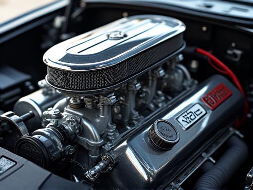 Nahaufnahme eines sauberen Premium-Automotors